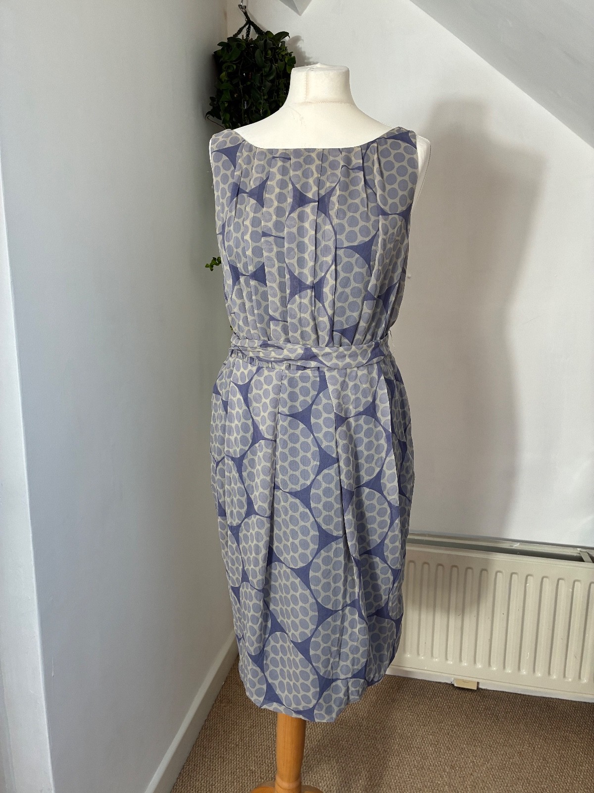 FENN WRIGHT MANSON SILK BLEND OCCASION DRESS SIZE 12 WEDDING GUEST RACES