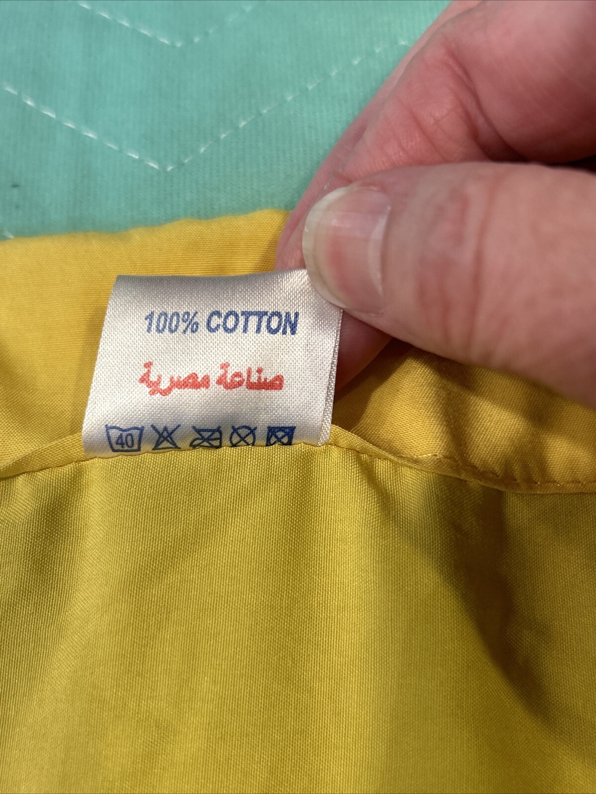 BRSY Yellow Long Cotton Caftan Dress Made In Egypt Small Long Sleeve