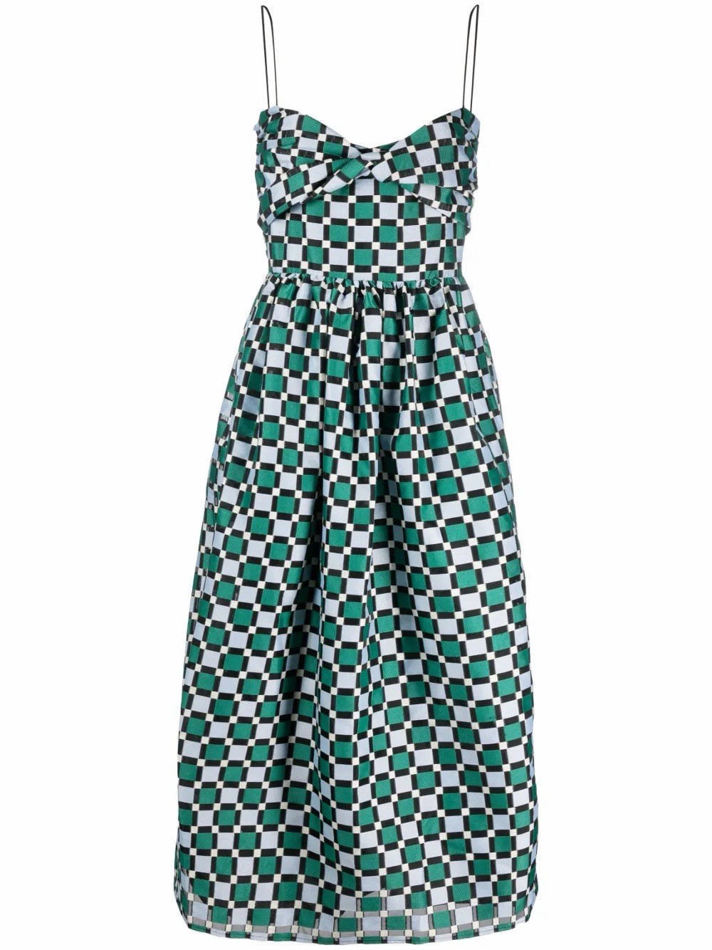 Stine Goya Arya check pattern midi dress L