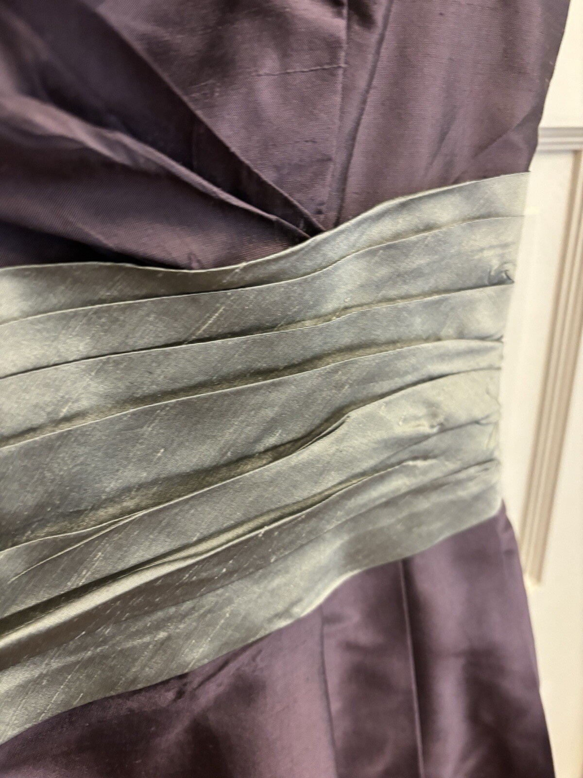 Siri Eggplant Purple 100% Silk Formal Lined Dress – Size 4