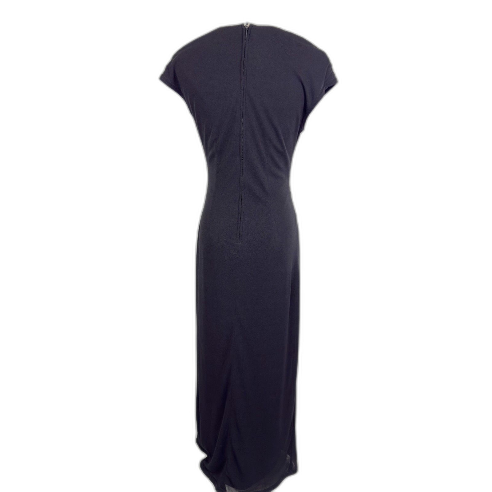 Vintage Tadashi | Saks Fifth Avenue | Black Midi to Maxi Dress | Sz 6