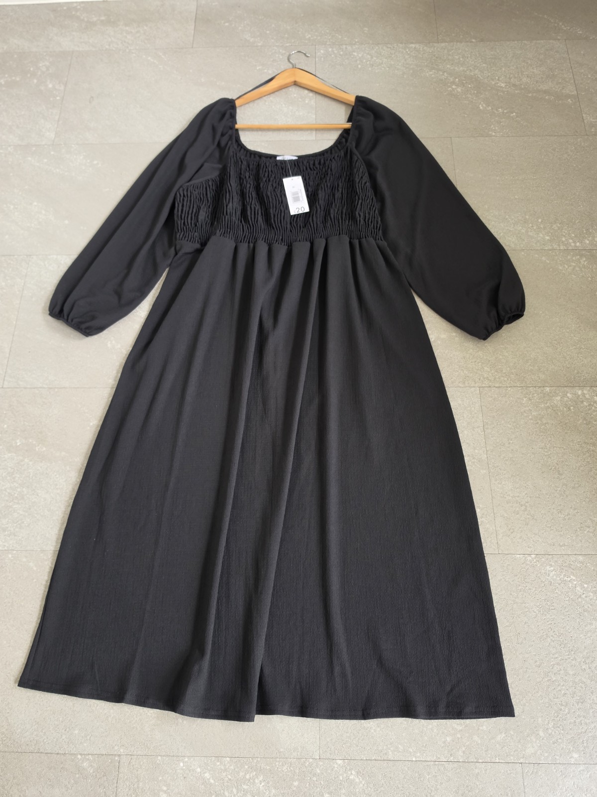 Woman’s Black Long Sleeve Occasion, Formal Midi Dress Size 22. Brand New