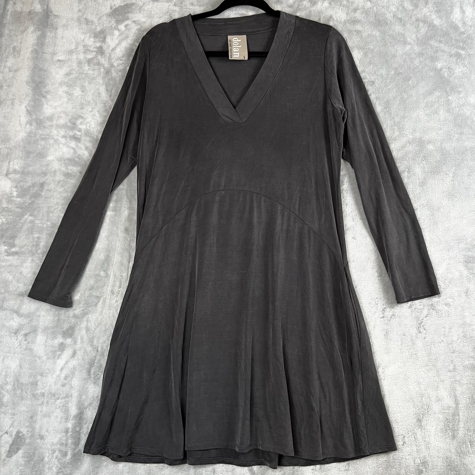 Anthropologie Dress Dolan Left Coast Small Gray Mini Tunic Swing Pockets