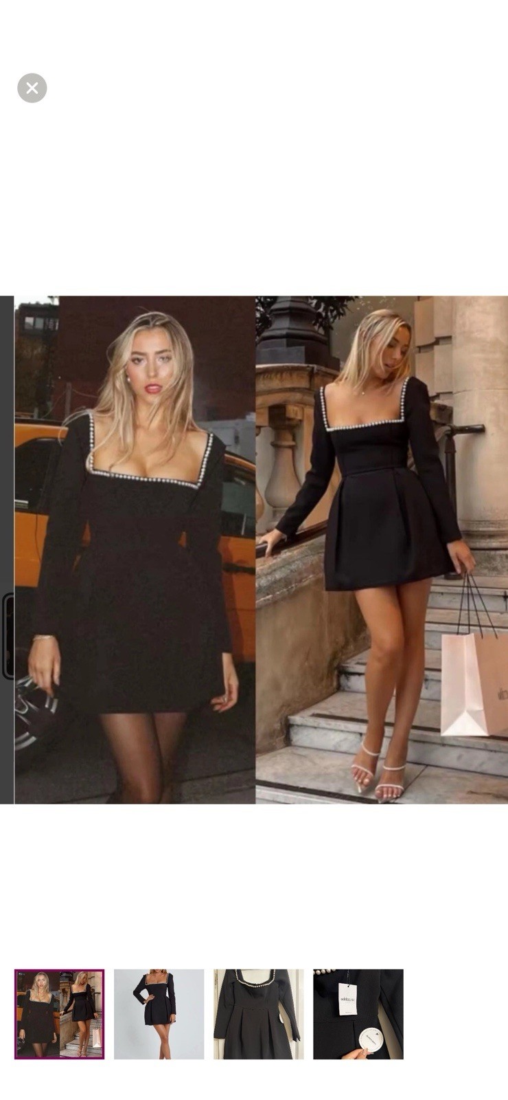 Odd Muse The Ultimate Pearl Mini Dress in Black New With Tags Size XS