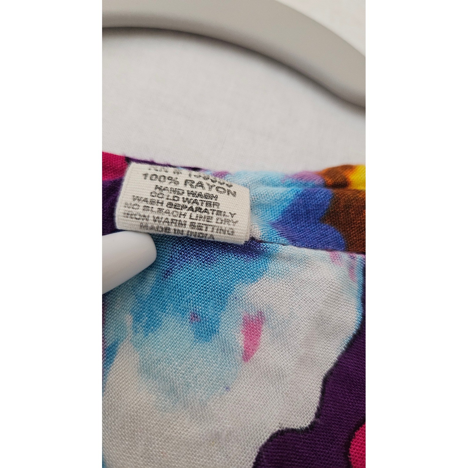 Seven Islands Purple Floral Handkerchief Hem Rayon Sleeveless Dress Womens 2X
