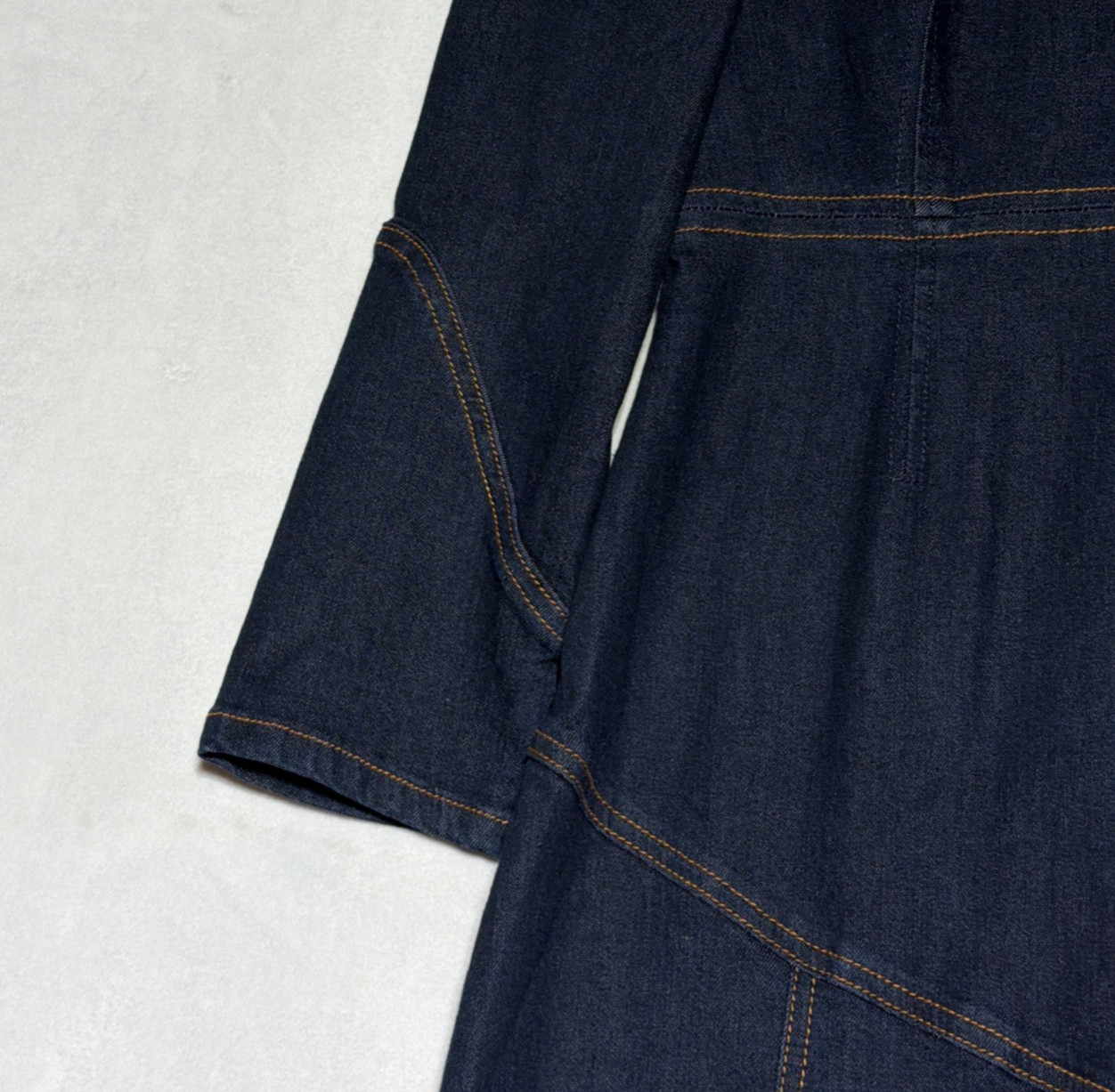 Peace Love World Black Label Petite Modern Denim Midi Dress XXS Petite Dark Blue