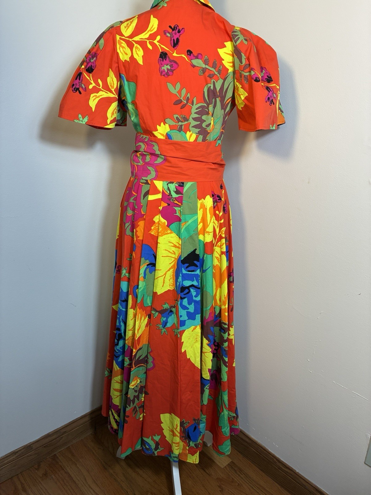 Christopher John Rogers + Target Vibrant Puff Sleeve Button Front Maxi Dress 0