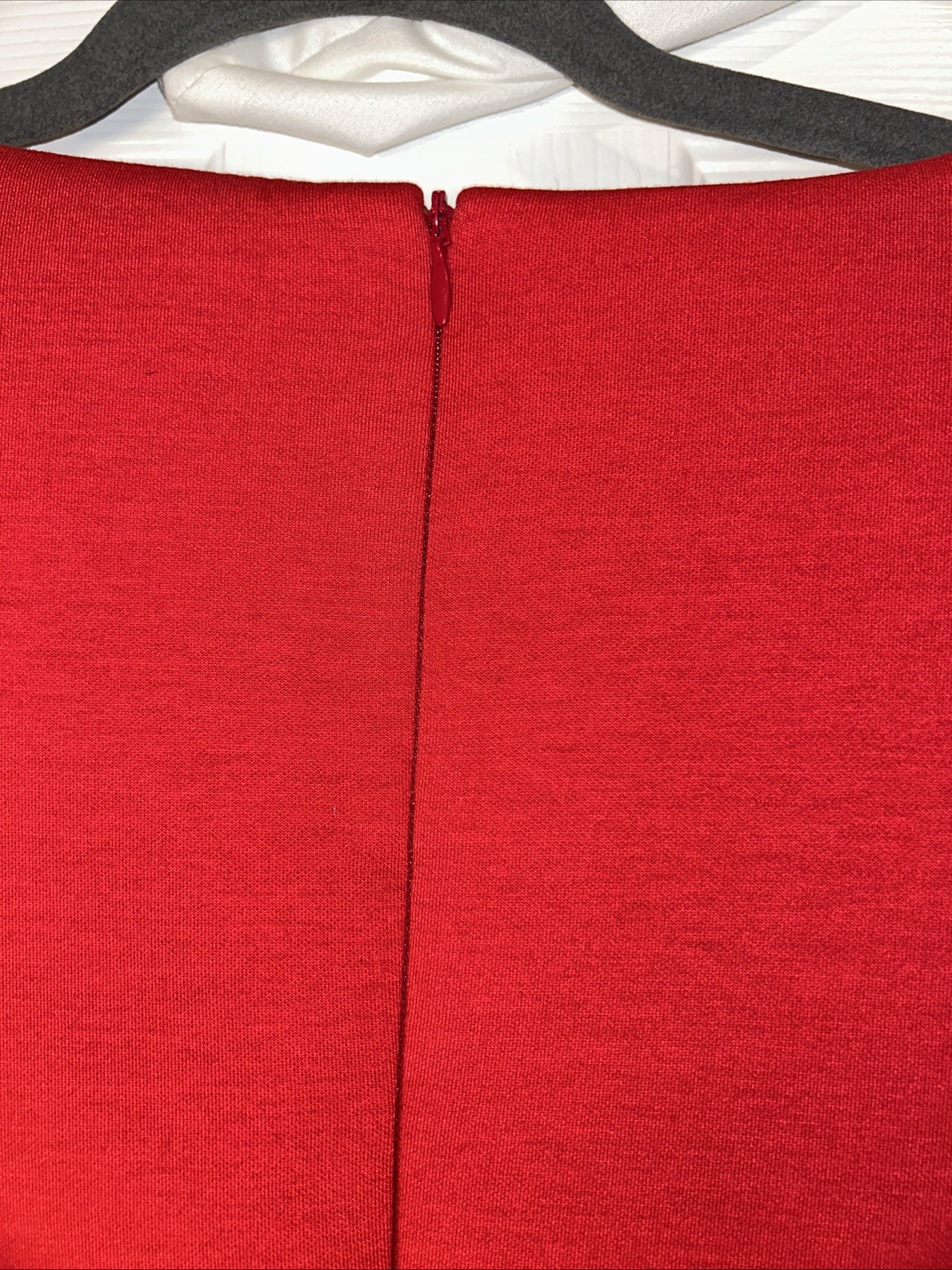 Rare Women’s Size 18 Red Custom Stretch Long Sleeve Dress From NYC Dress Maker