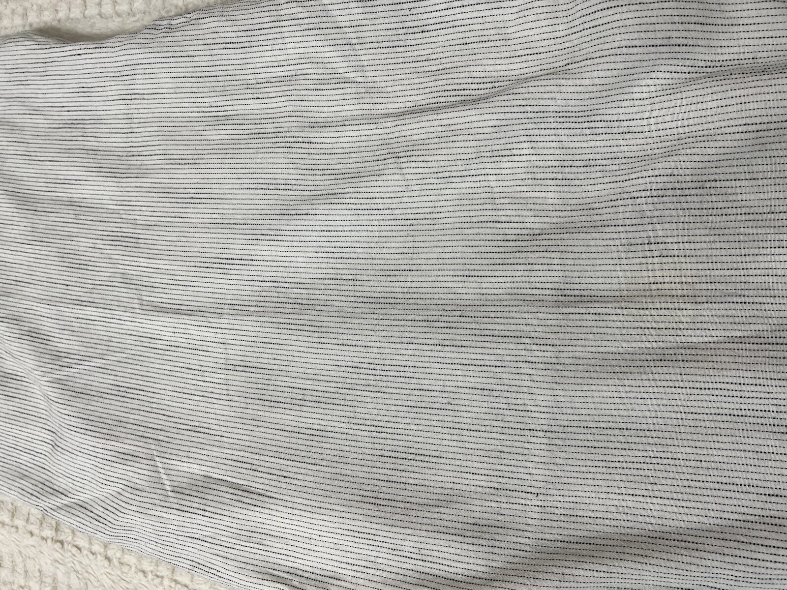 Mod Ref Women White Black Stripe Midi Spagetti Strap SunDress Cotton Sz S Comfy