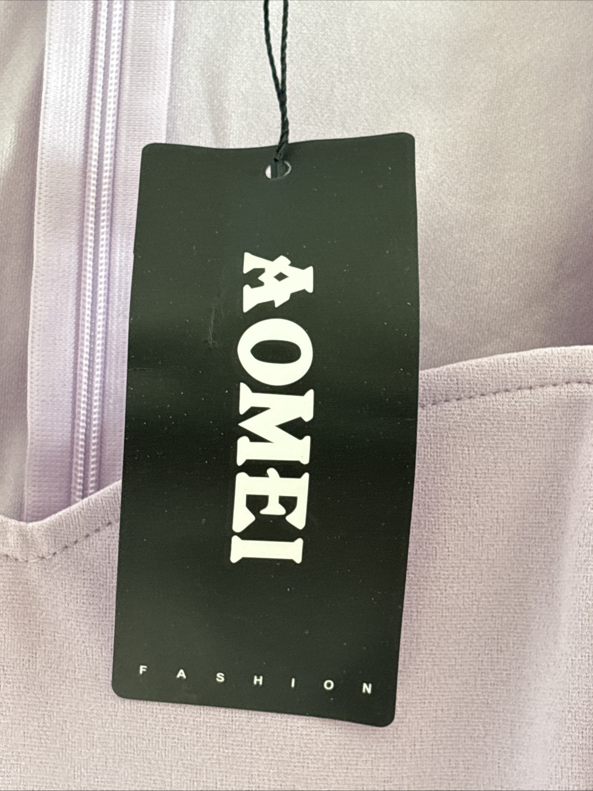 Aomei Womens Long Lilac Purple Flowy Ruffle Sleeve Dress Zip Back Size Large