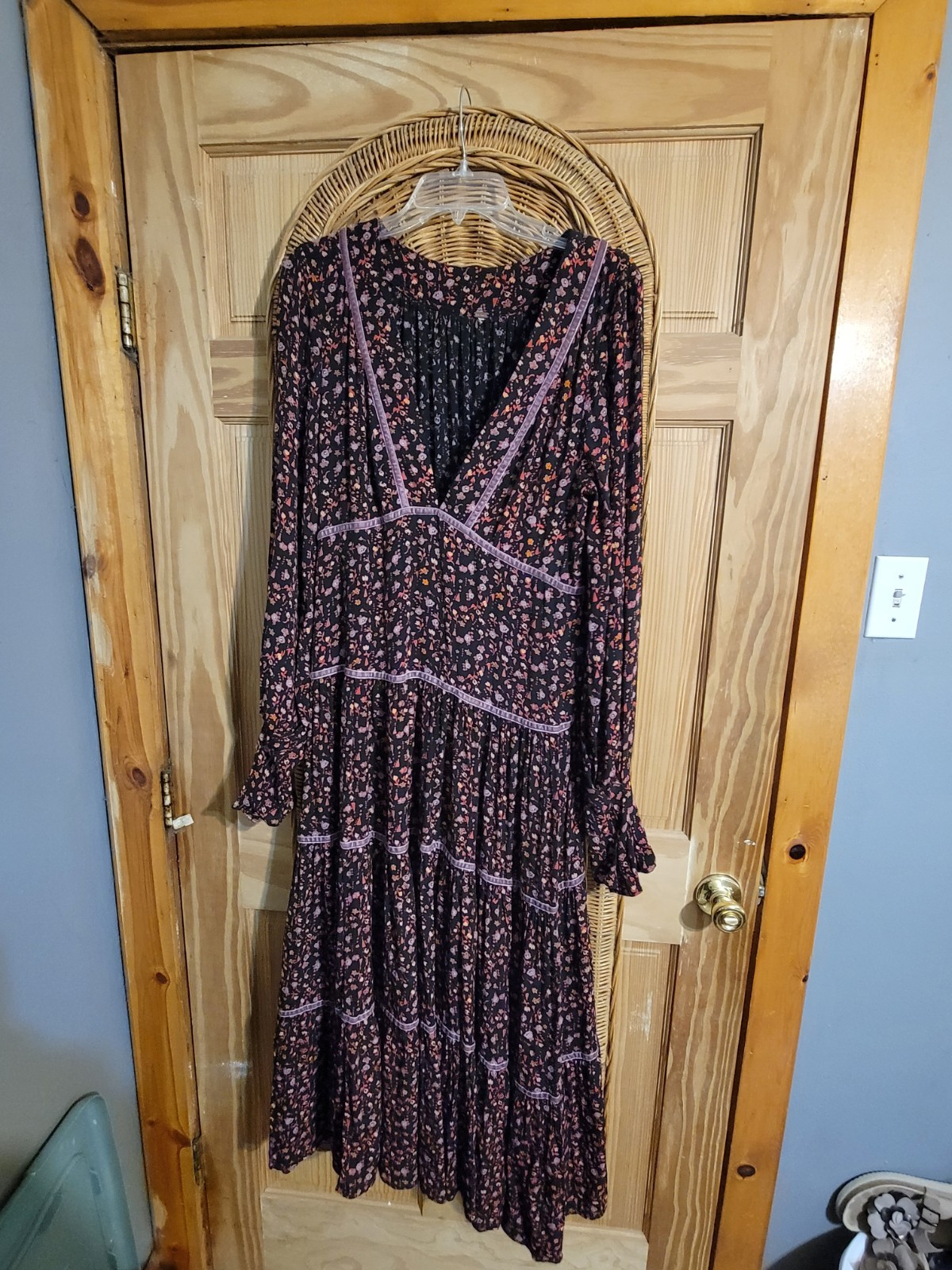 Free People Take A Little Time Long Sleeve Midi Dress Sm/M. See Measurement Pics