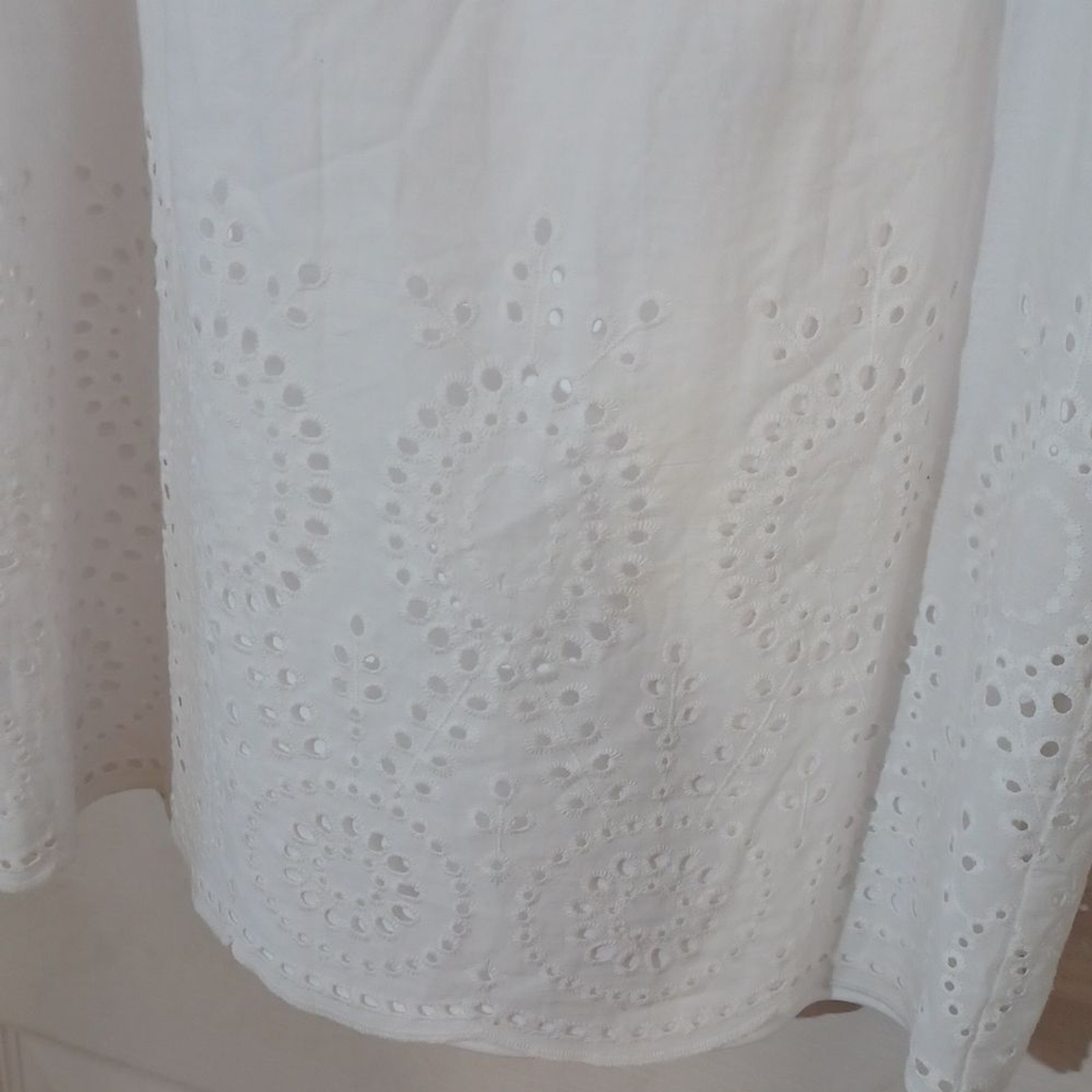 As U WISH MEDIUM WHITE EYELET LINED SUNDRESS NWT