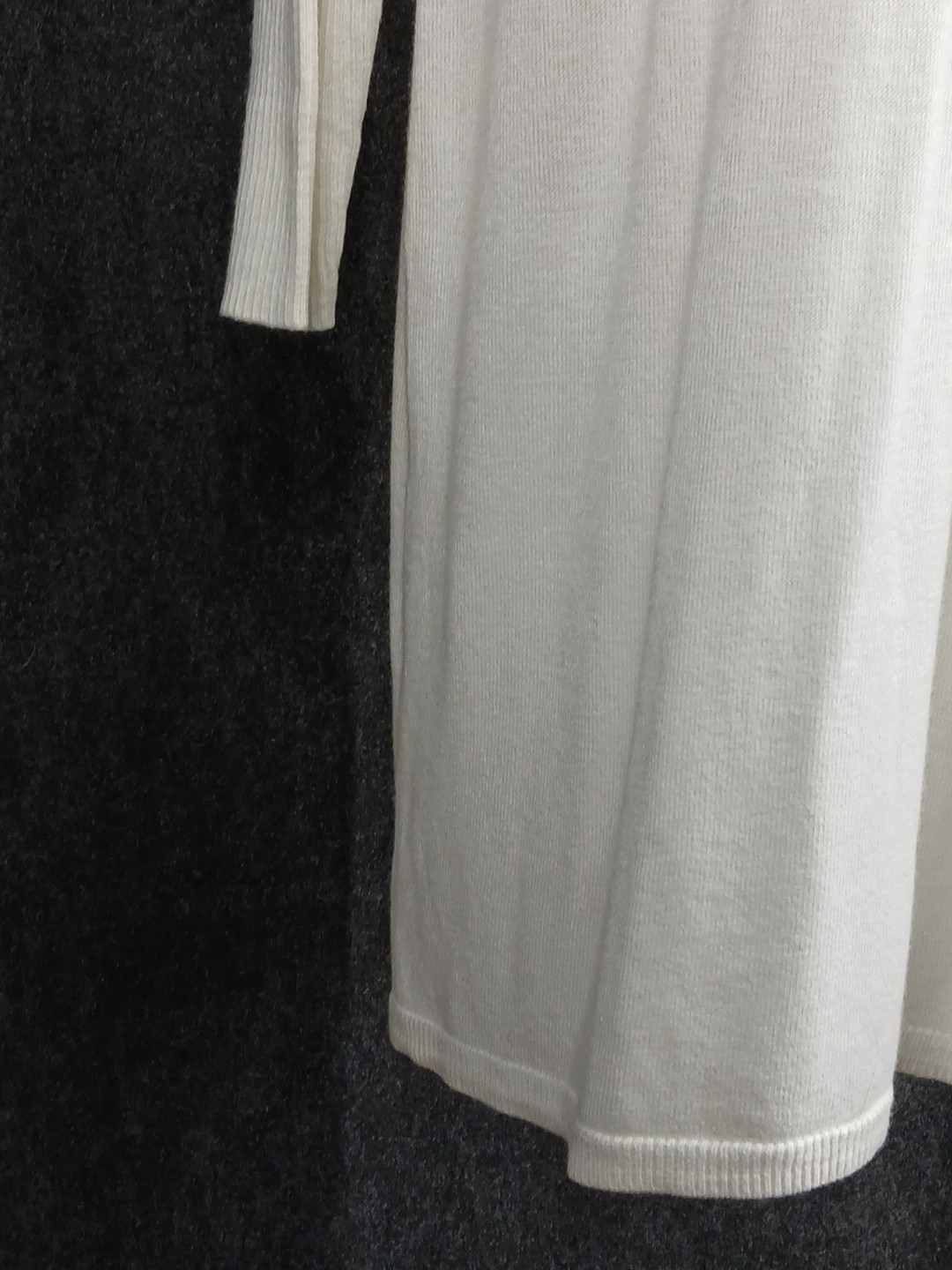 Jessica London Ribbed Turtleneck Long Sleeve Sweater Knit Bodycon Ivory Size M