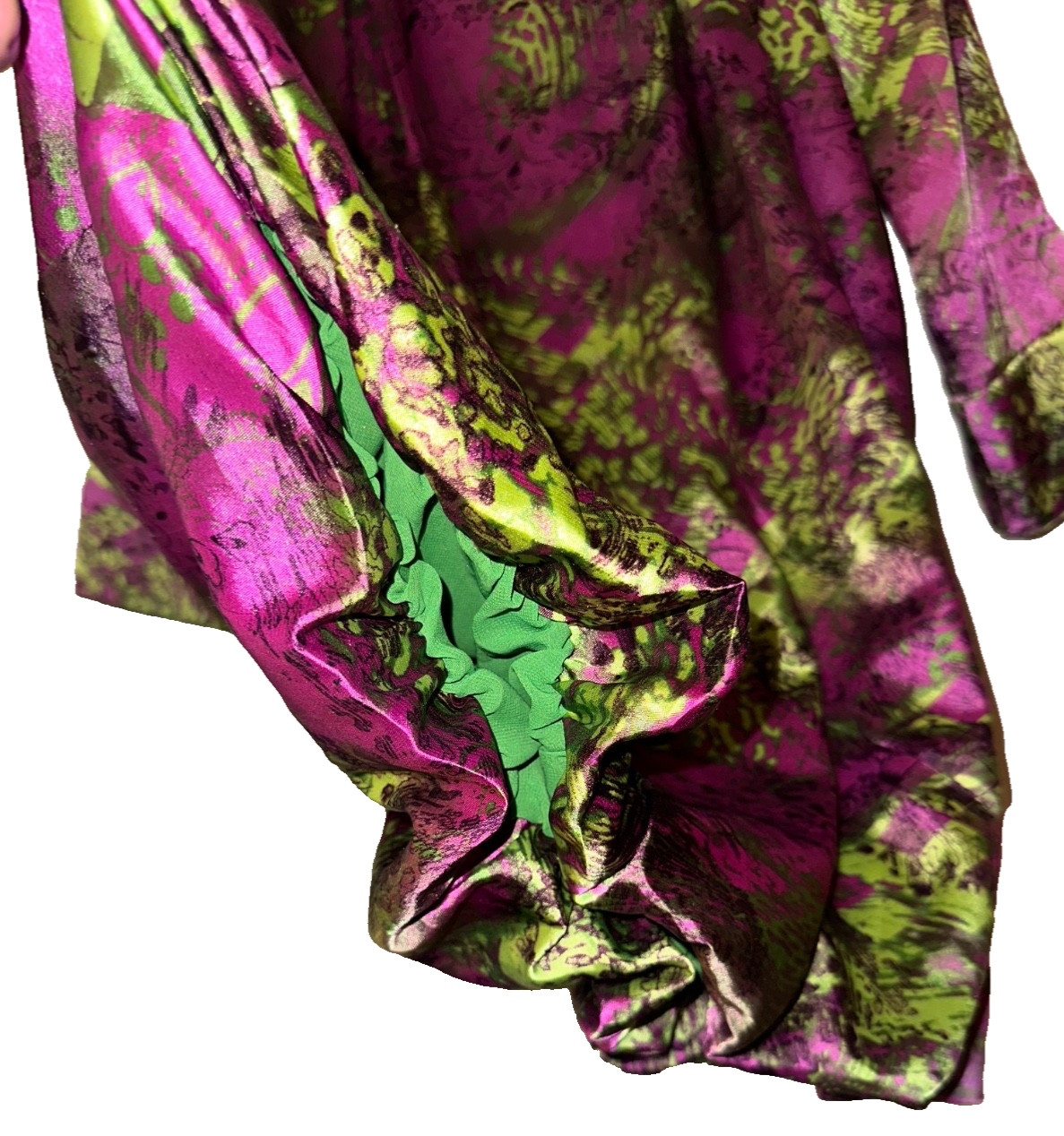 Chloe Silk Swing Dramatic High Collar and a Striking Mini Dress SZ 40