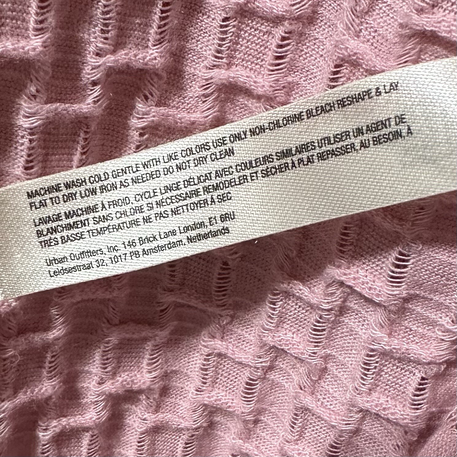 FP Beach Free People T-Shirt Dress Mini Pink Short Sleeve Ruched Textured Size M