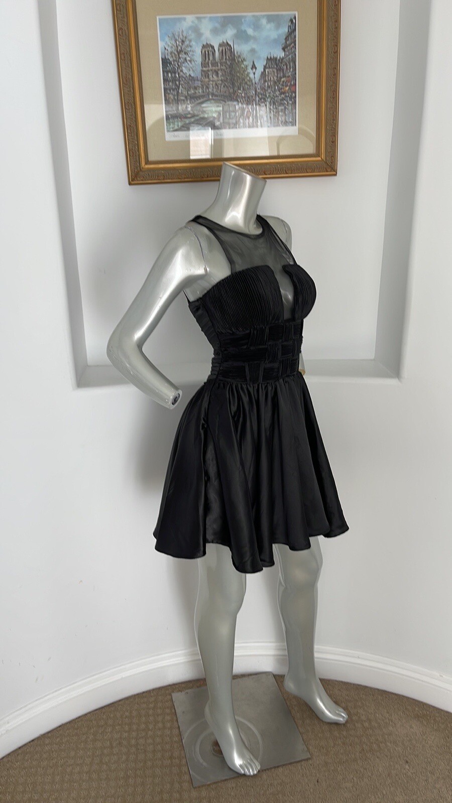 None the Richer Australian Design Sleeveless Fit & Flare Black Dress Size S