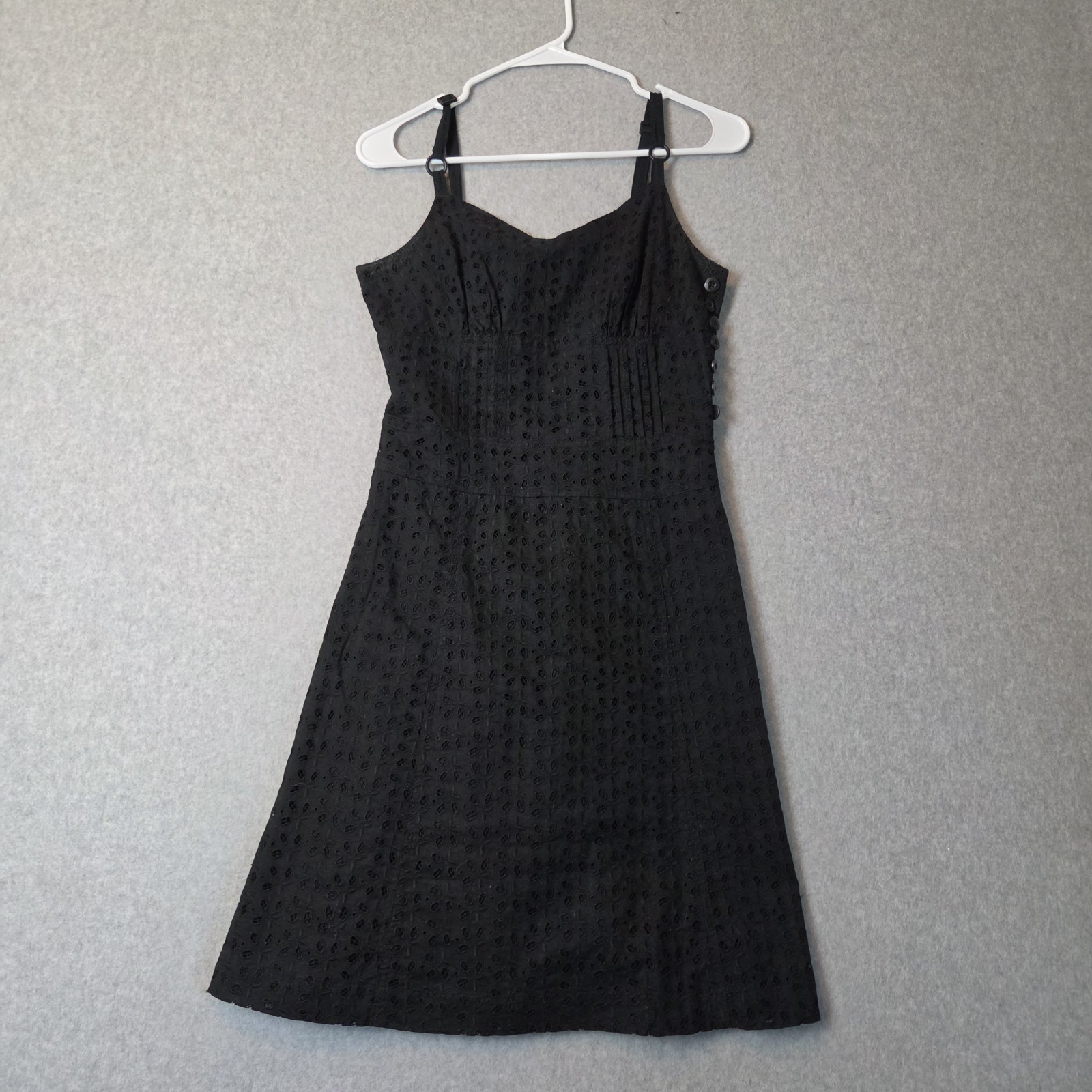 Luella For Target 100% Cotton Black Leaf Eyelet A Line Dress Junior Women’s 5