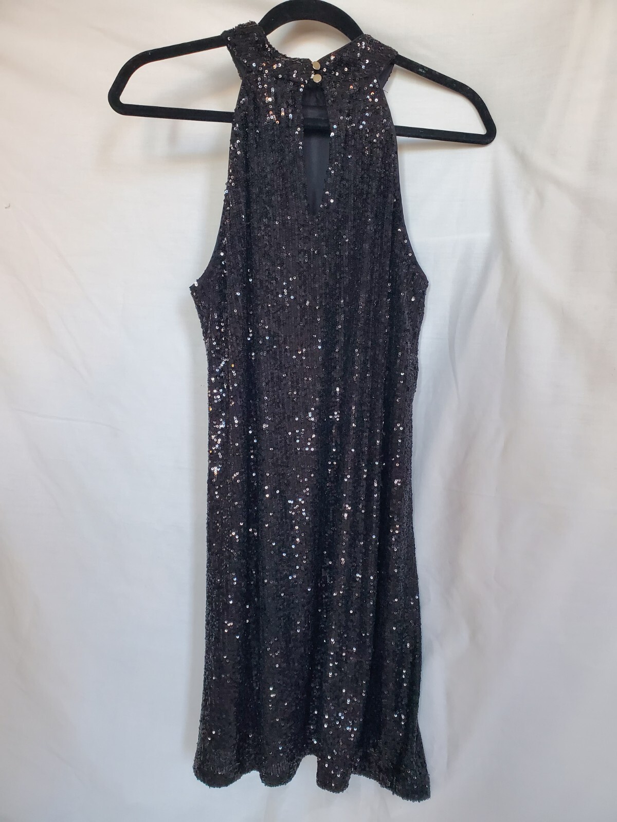 🎄CABLE & gauge🎄 Black Elegant Sequined Flare Cocktail/Party Dress Sz. Med. 🎊