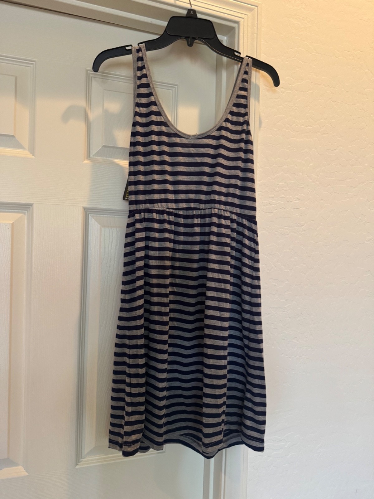 NWT Just Love Stripe Sleeveless Tank Dress Beachwear Cruise Size Large Stretchy