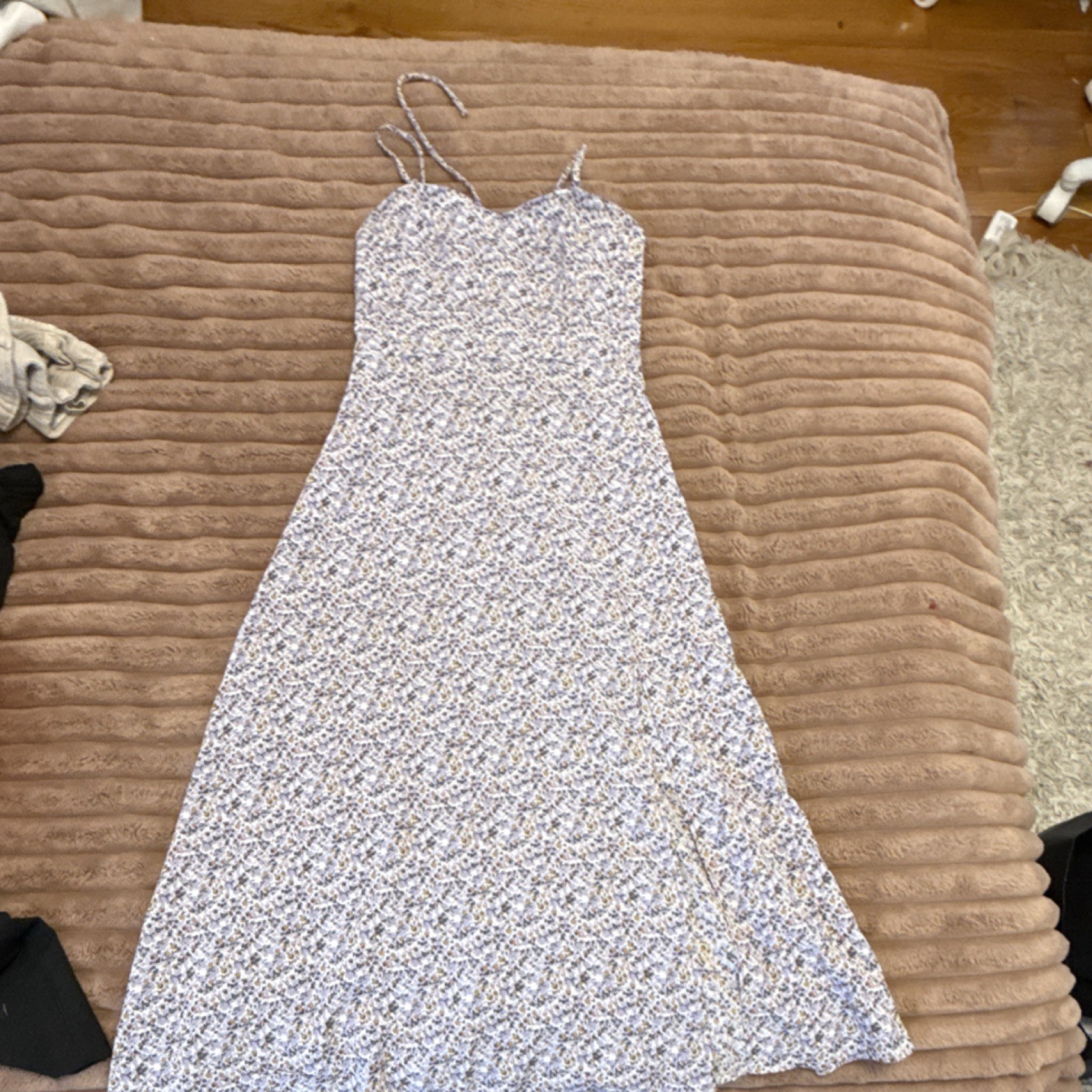 SHEIN Purple Yellow Green White Floral Strappy V-Neck Pullover Sundress XS