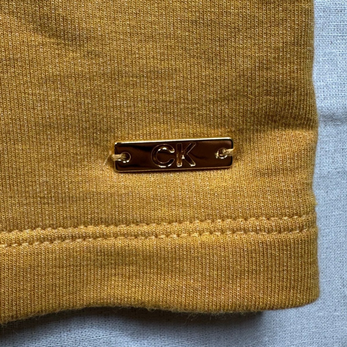Calvin Klein Hooded Stretch Dress size Medium Yellow