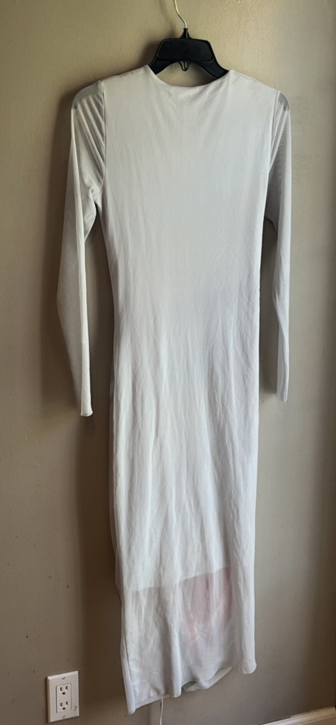 Ted Baker Boxnine Mesh Gathered Pale Blue Midi Dress – size 6 / 2 UK – msrp $295
