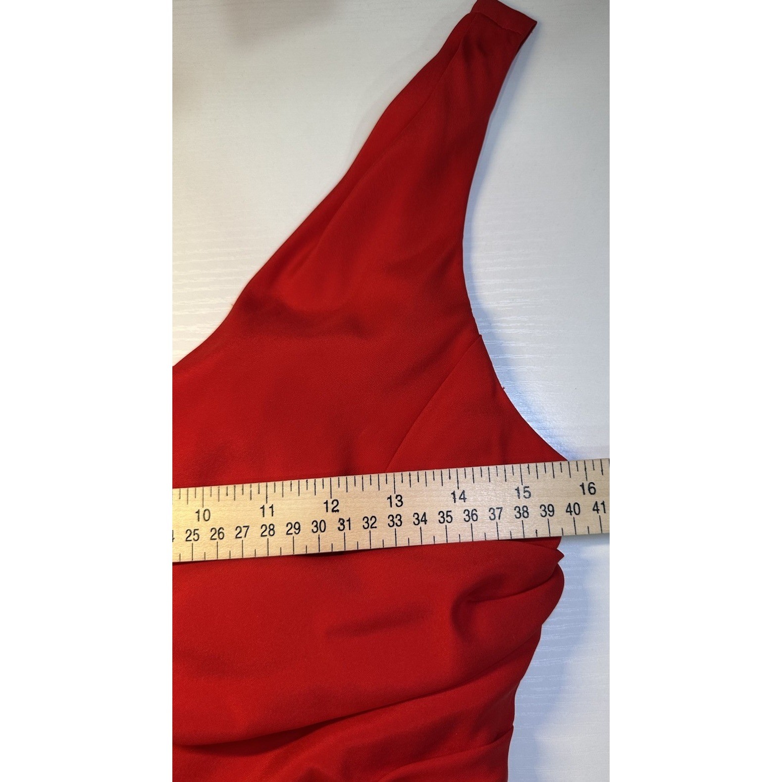 Maria Bianca Nero Mini Dress Medium Red Silk Lining Halter Evening Party Rushed