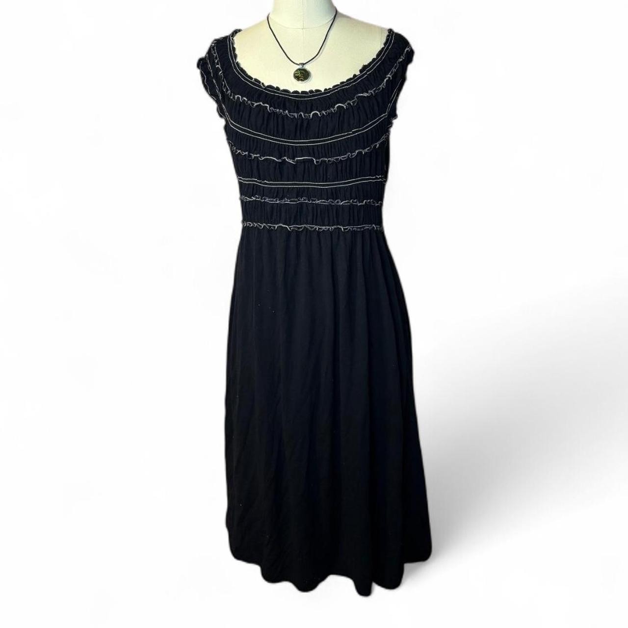 max studio y2k 2000s/90s vintage black midi dress