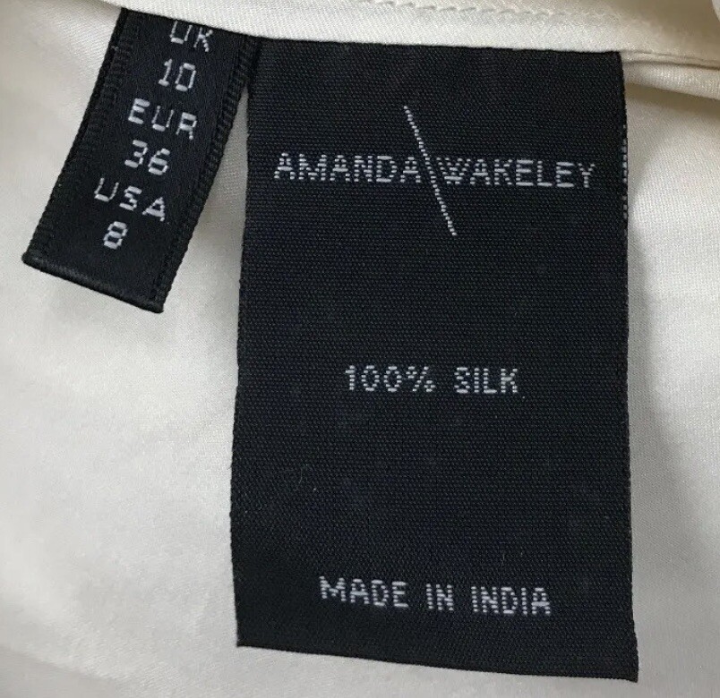 Women’s Amanda Wakeley Evening Oyster Cream Halter Neck Dress Size UK 10 BNWT