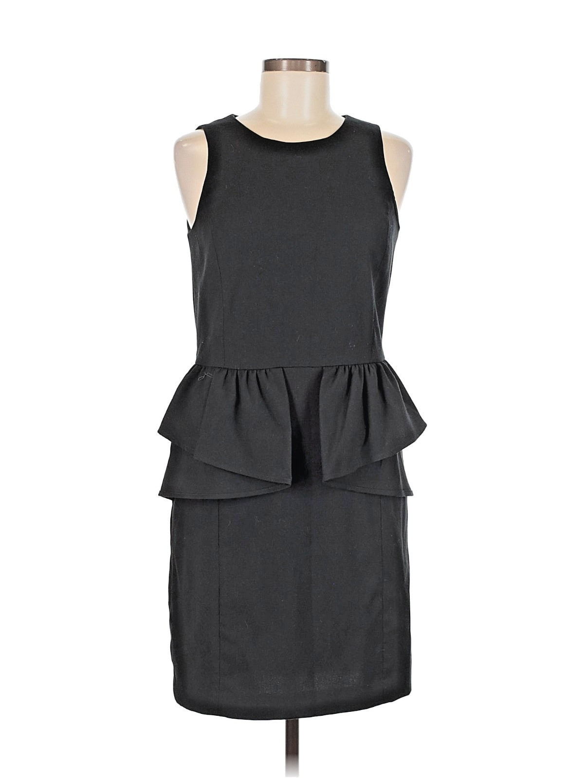 MICHAEL KORS “Chic” Black Peplum Sheath Dress w/Exposed Gold Zipper 4 NWT $160