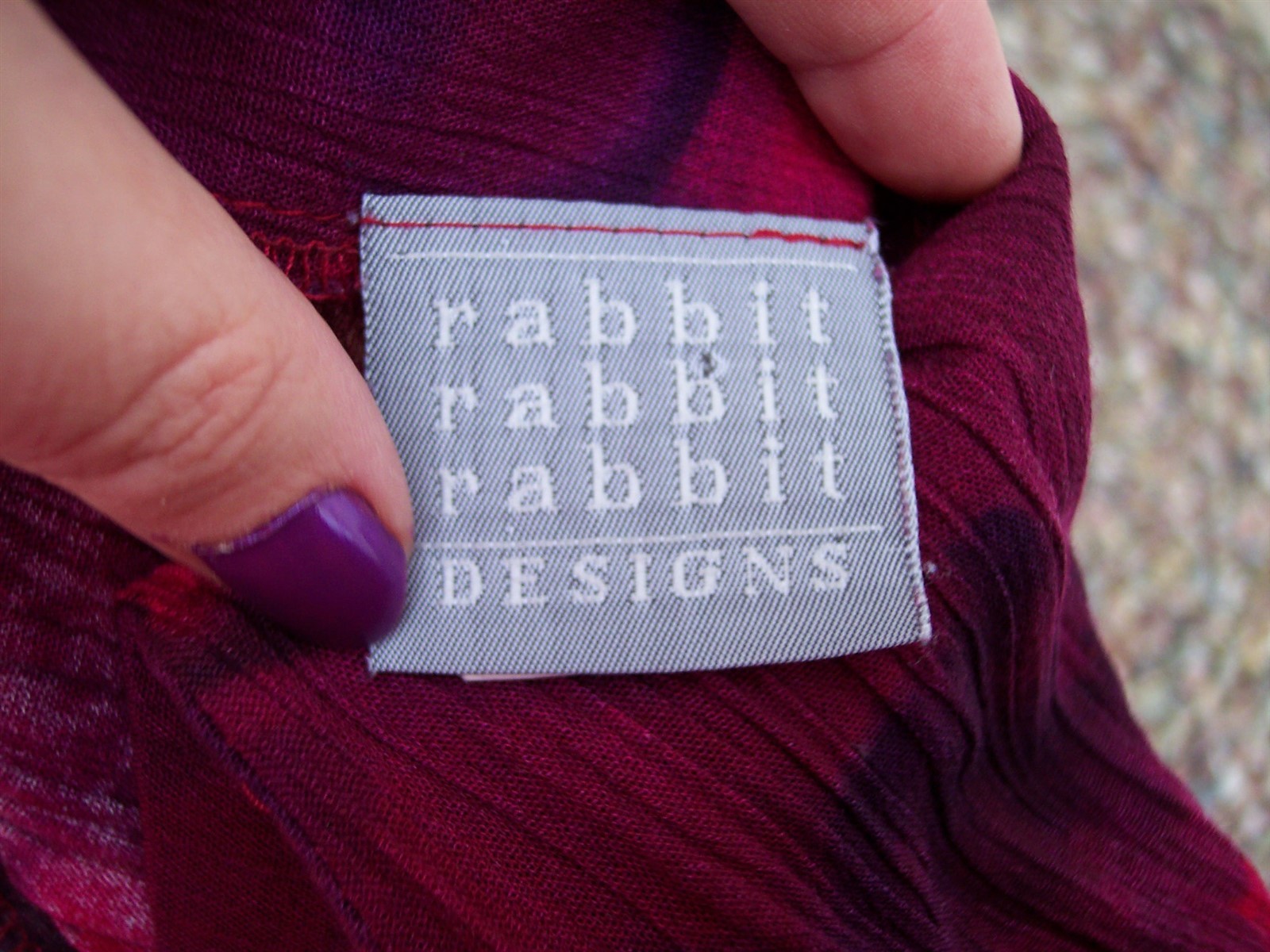 Rabbit Rabbit Rabbit Designs Dress size 12 L maxi wine hot pink crinkle rayon