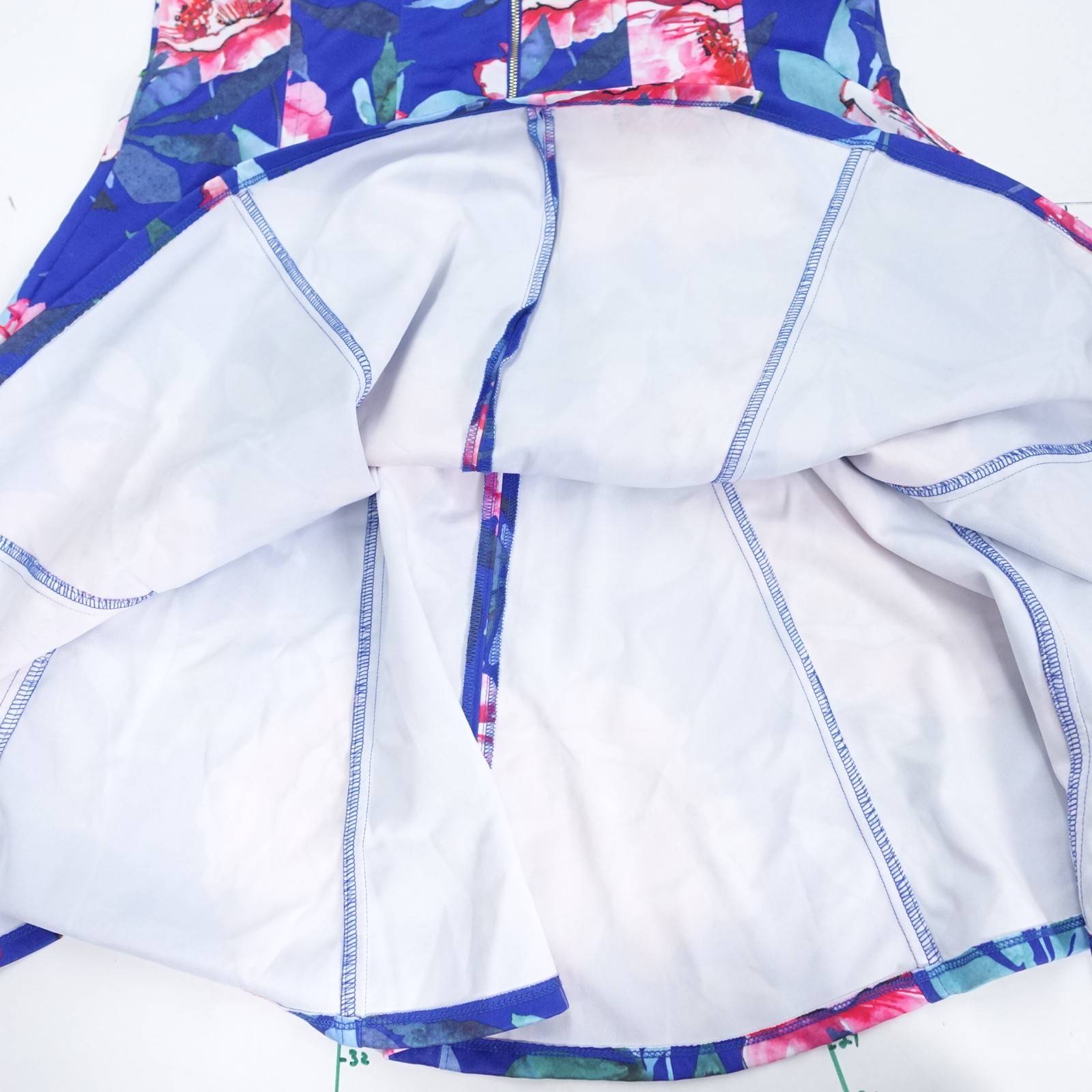 DB Established 1962 Fit & Flare Dress Womens 14 Multicolor Floral Keyhole Front