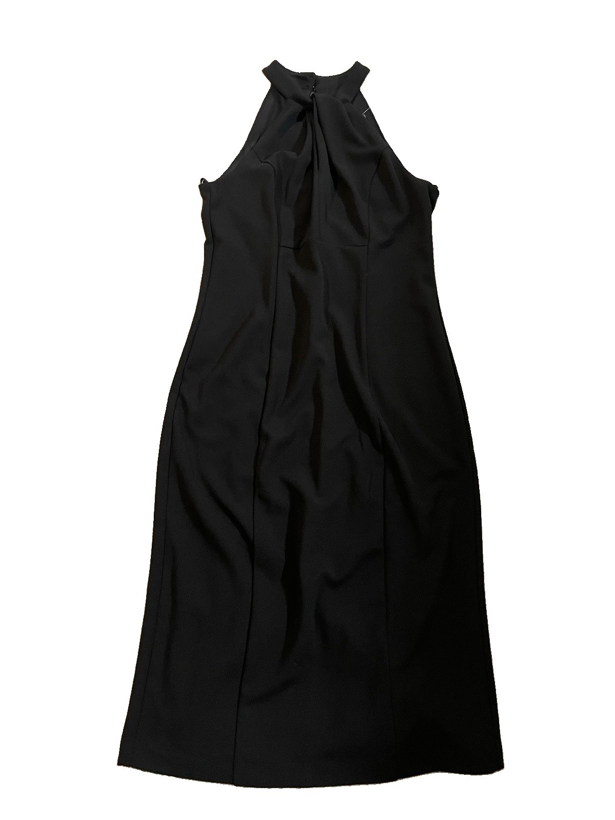 JULIA JORDAN Black High Neck Gathered Front Detail Sleeveless Dress Sz 4