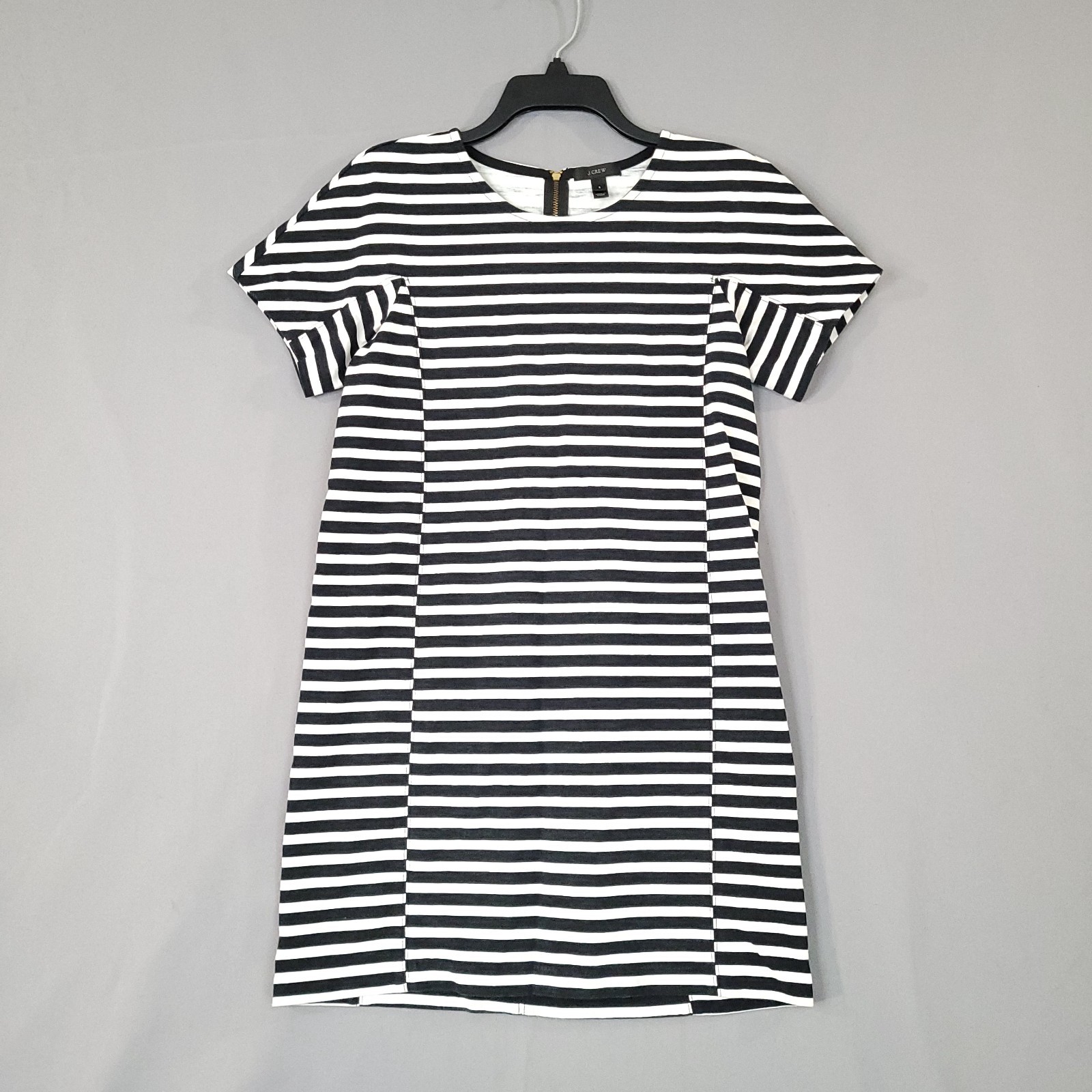 J.Crew Dress Women’s Black White Striped Small Cotton Elastane