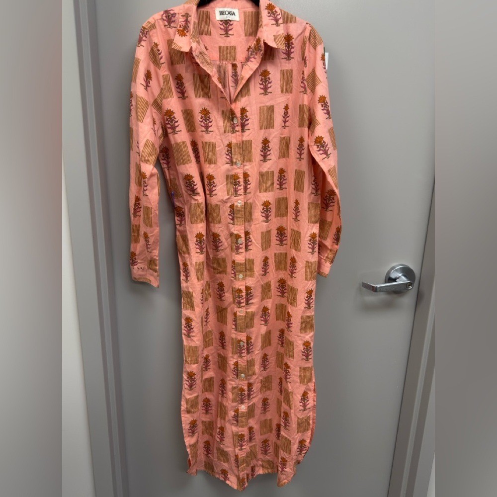 Becasa Coral Shirt Dress M/L
