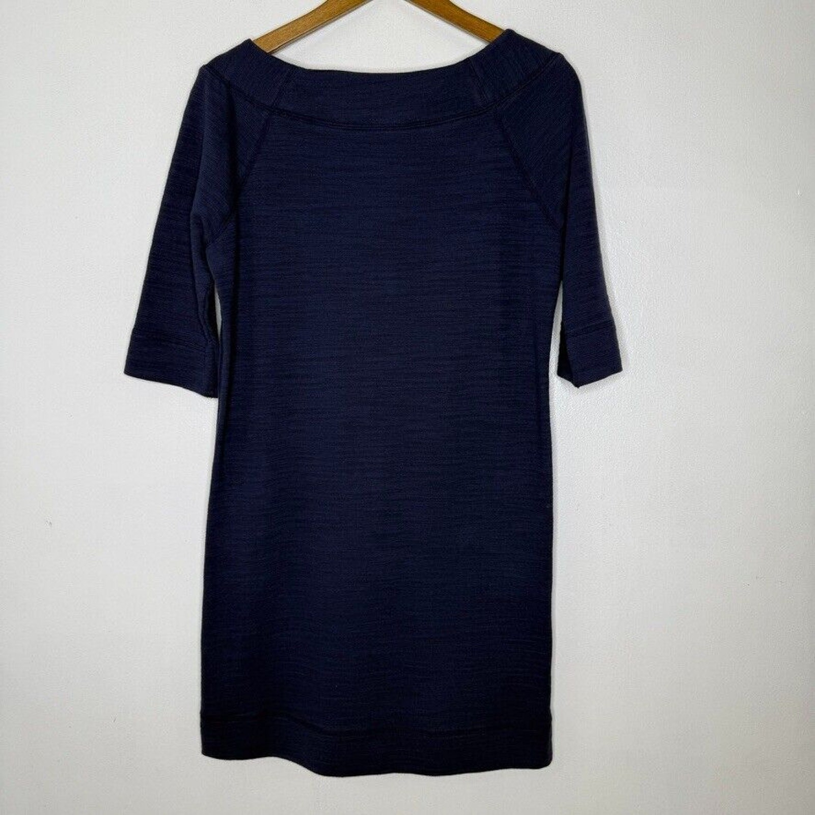 Lilly Pulitzer Small Navy Button Shoulder Dress Nautical Coastal Classic Cotton