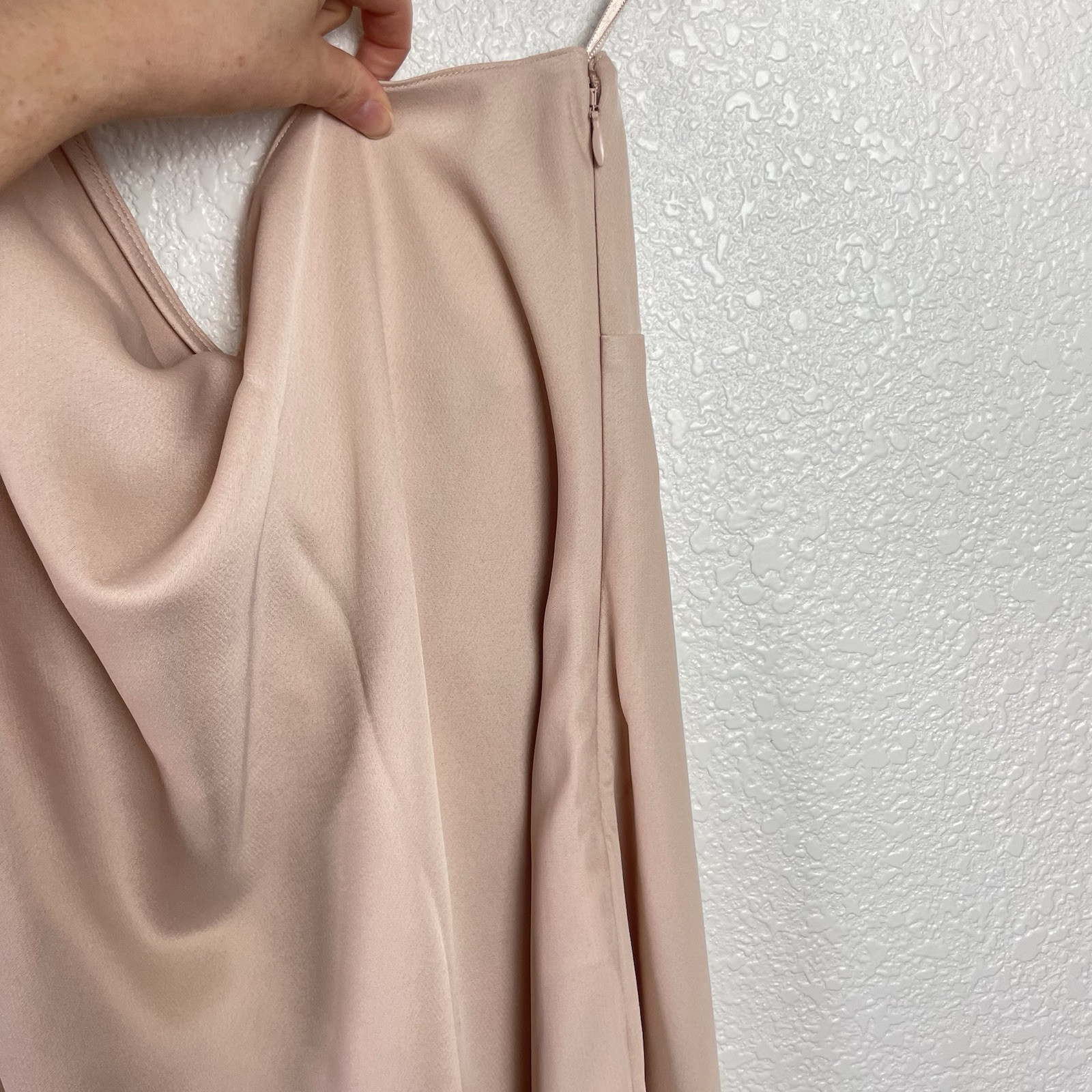 NWT BHLDN Audrie One Shoulder Midi Dress Size 26W in the color Oyster