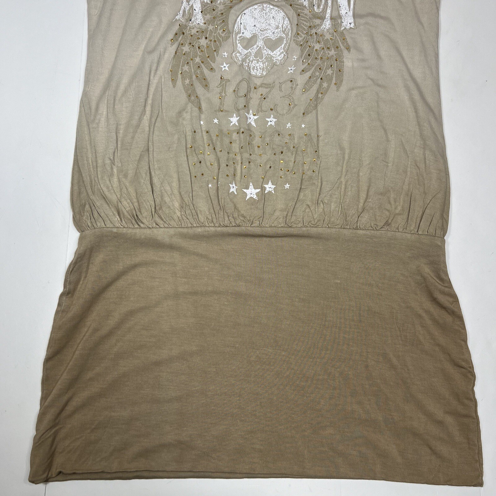 NWT AFFLICTION AMERICAN CUSTOMS Black premium Adjustable Straps Dress Studded L