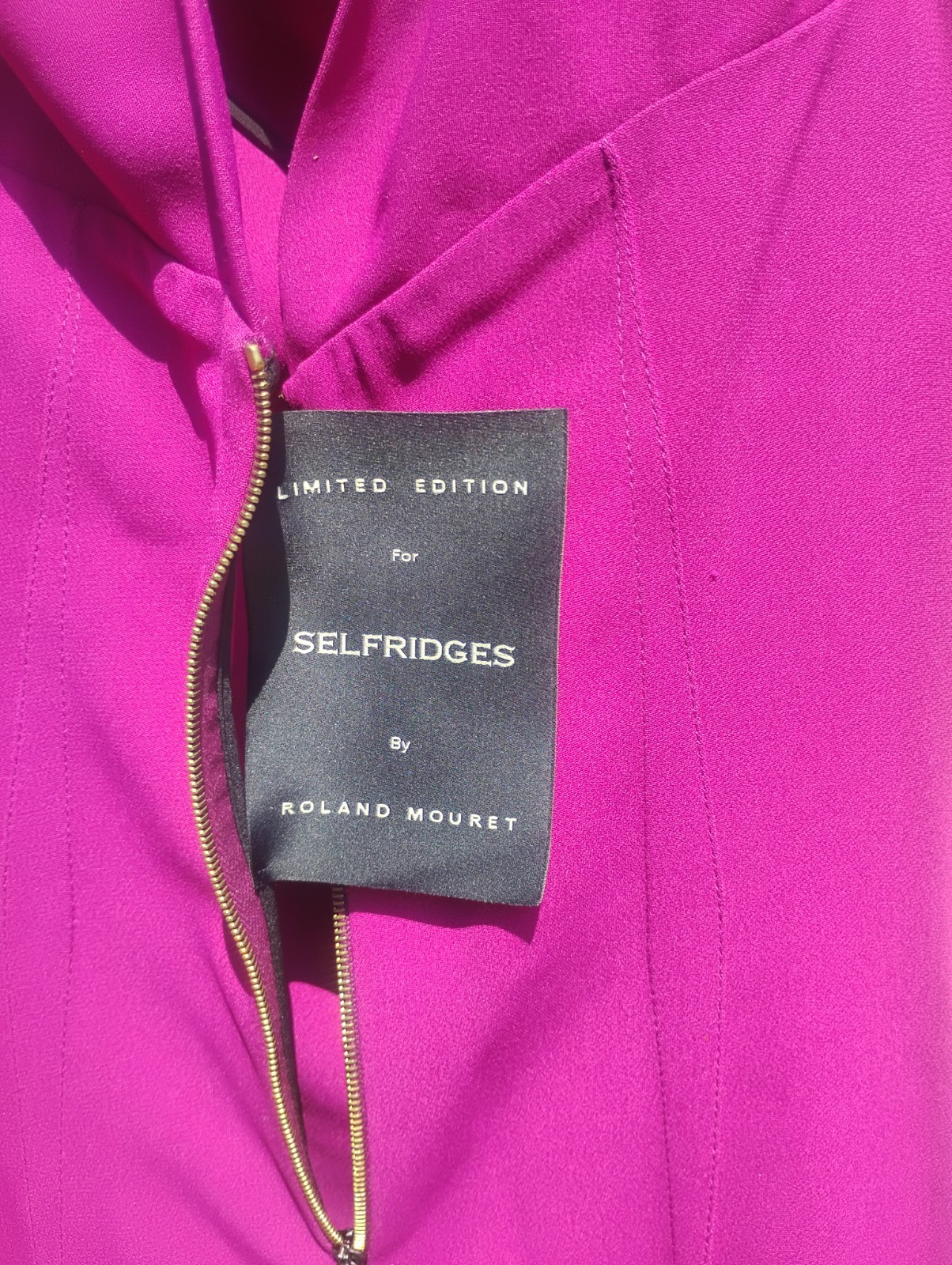 NWT Roland Mouret x Selfridges Magenta Pink Cocktail Dress Size US 4 / UK 8