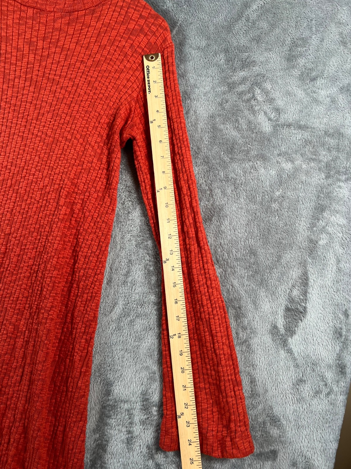 Christy Dawn Charlie Maxi Dress Medium Red Orange Ribbed Knit Sustainable