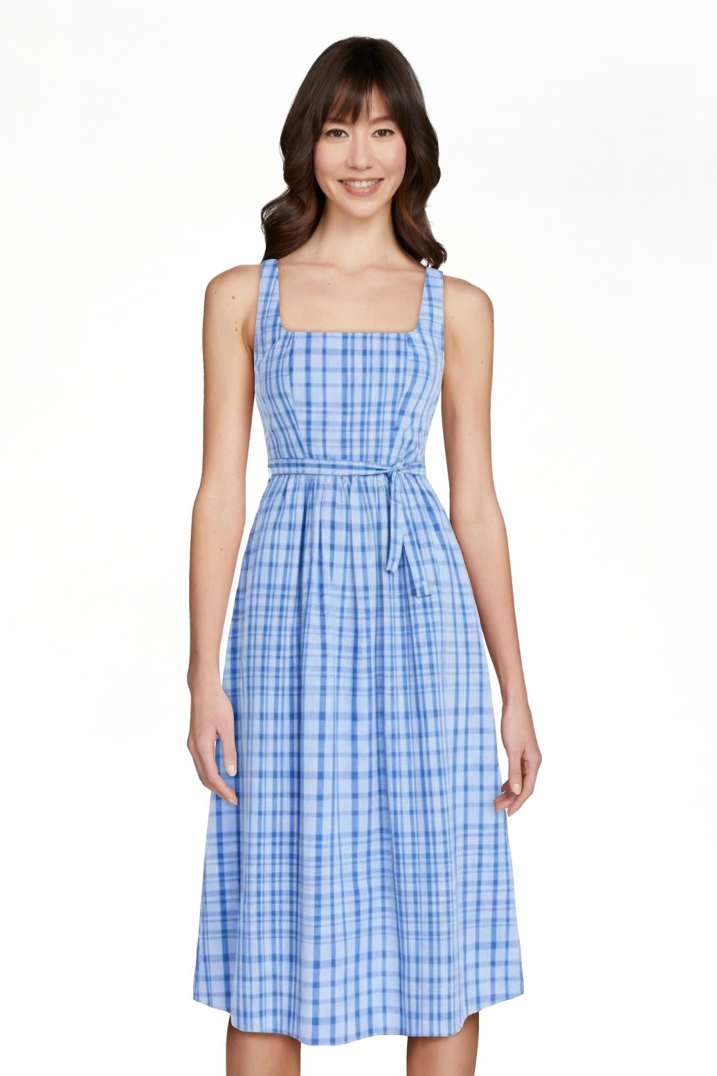 Free Assembly Women’s Sleeveless Belted Cotton Midi Dress NWT