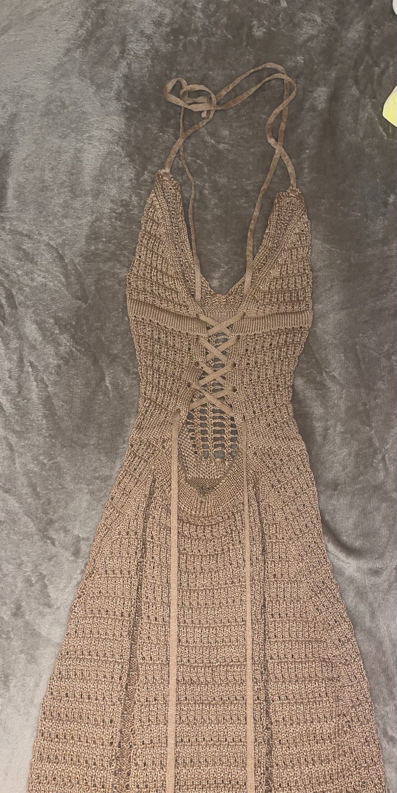 brown long beach dress – Shen Musera – Brand New item with tags Size S