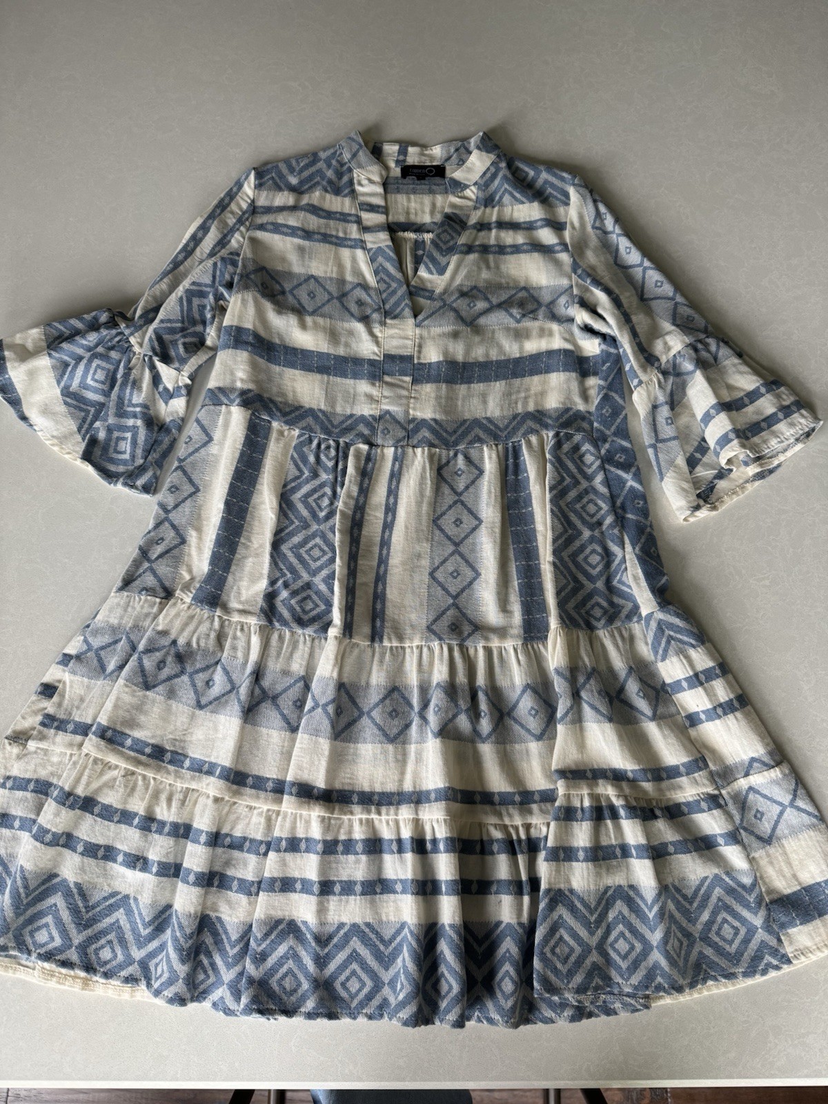 Fabrica 9 Women’s Dress Made In Italy Blue Pattern