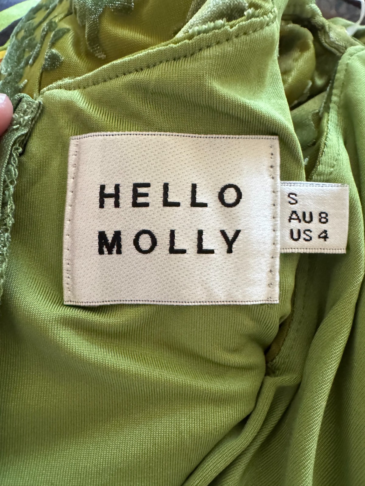 Hello Molly Green Halter Keyhole Maxi Dress