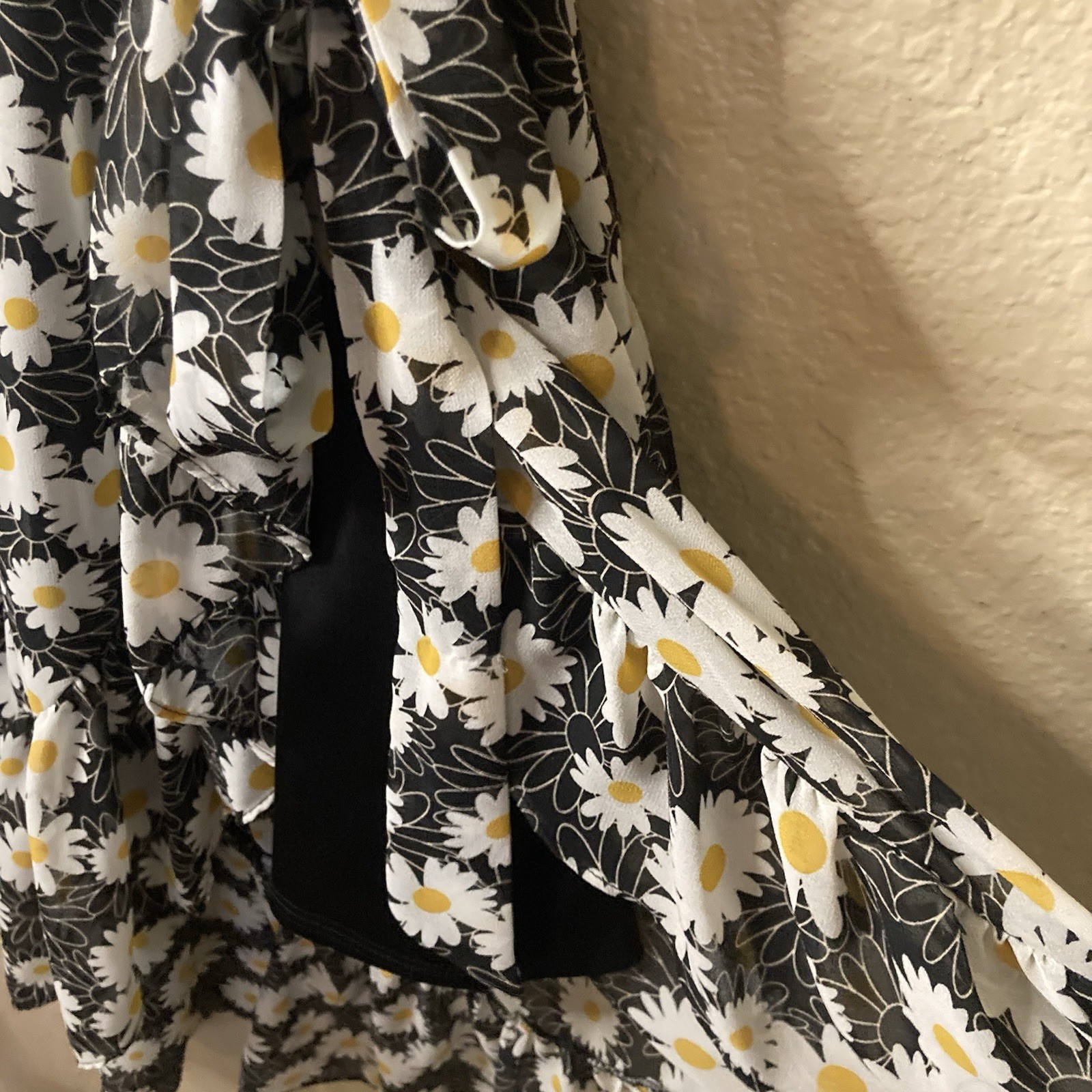 Rewind Floral Wrap Dress Bohemian Daisy Sundress High Low Cowgirl Size Medium