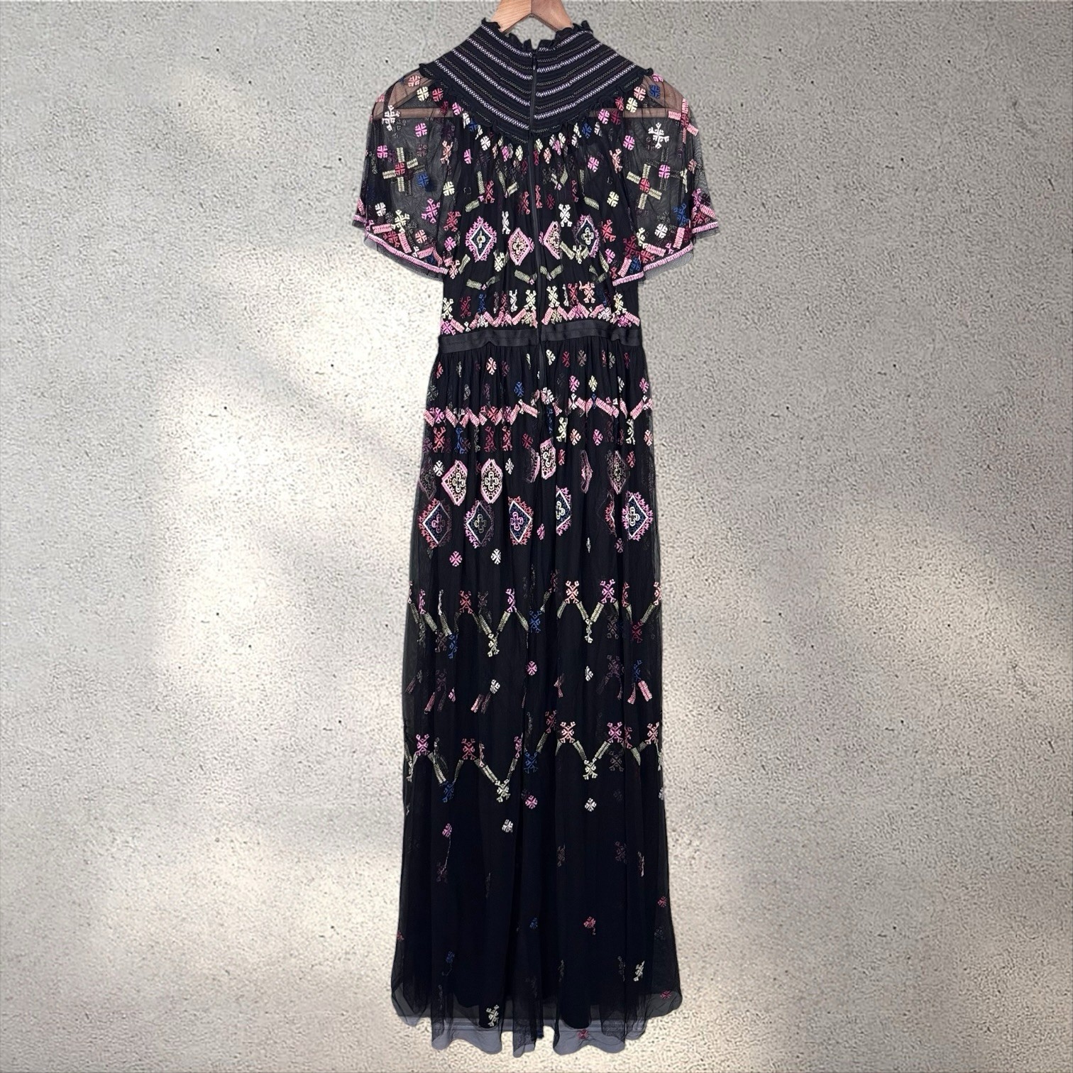 Needle & Thread Florentine Embroidered Maxi Dress Sz 6