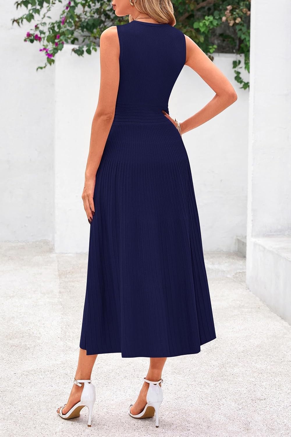 Spring Casual Dresses for Women 2026 Summer Business Work Midi Sleeveless A Line