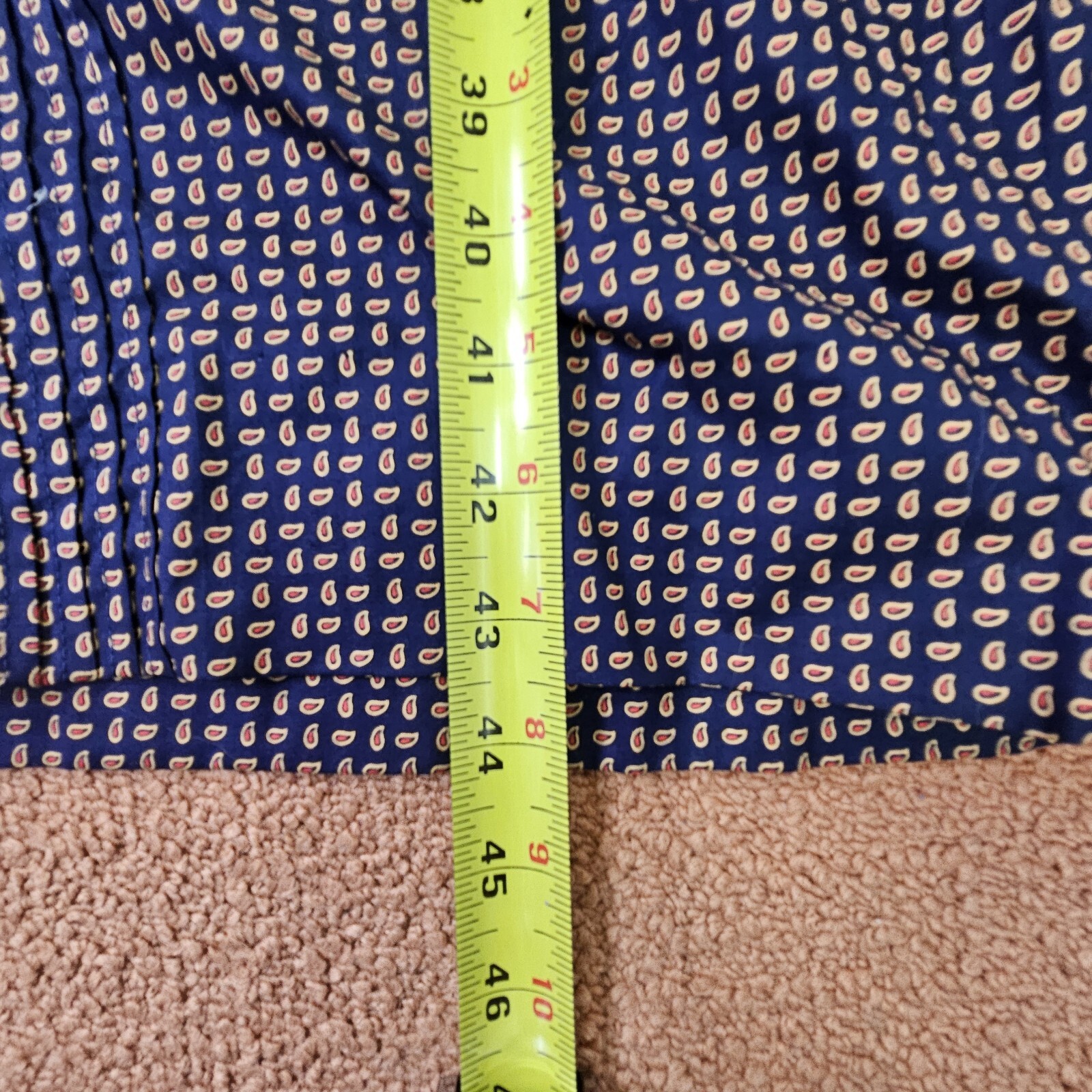 J.G. Hook Womens Button Print Dress 12 Blue No Belt Knee Length Short Sleeve e4b