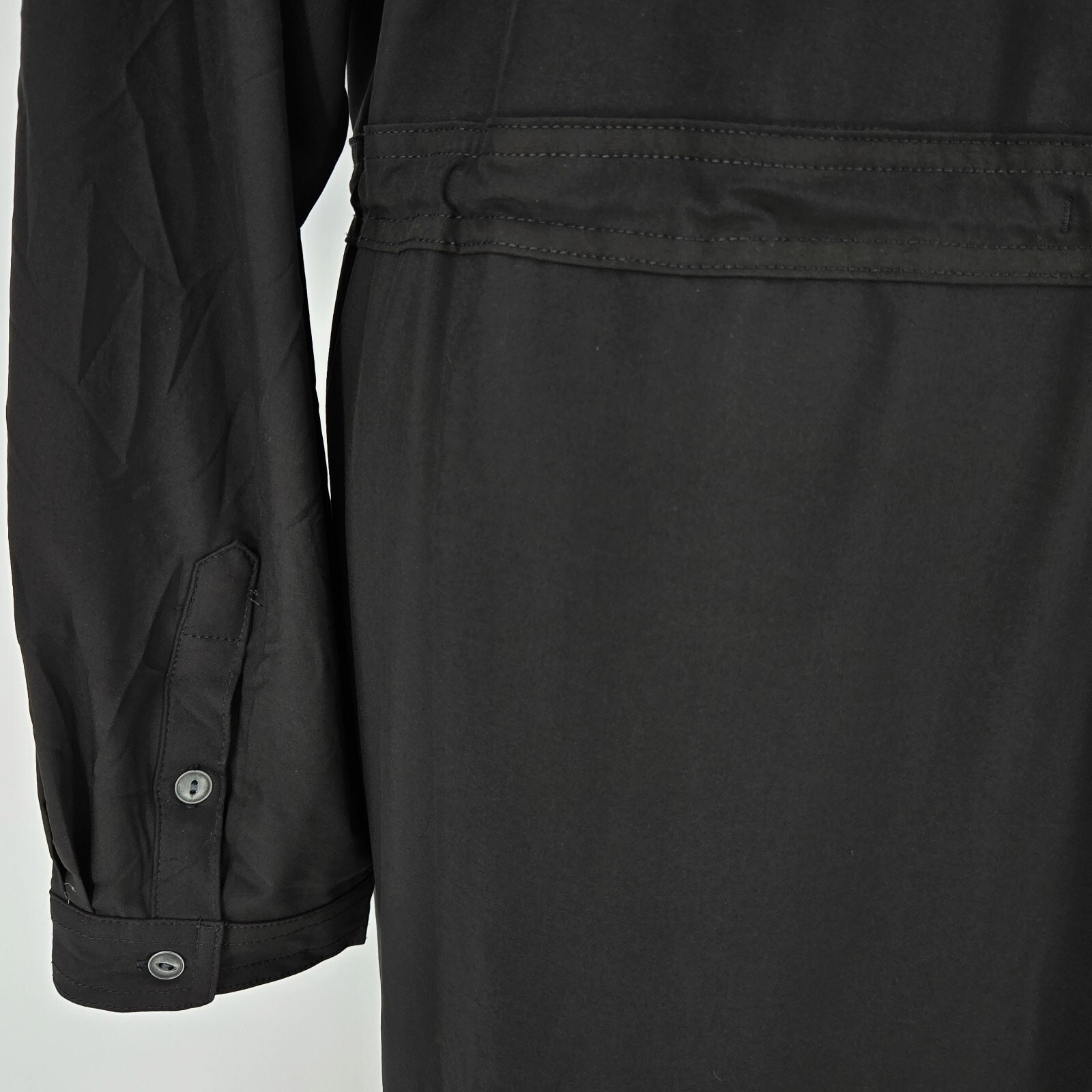 Orvis Dress Womens 2XL Black Henley Tie Waist Stretch Pockets Pack and Go New