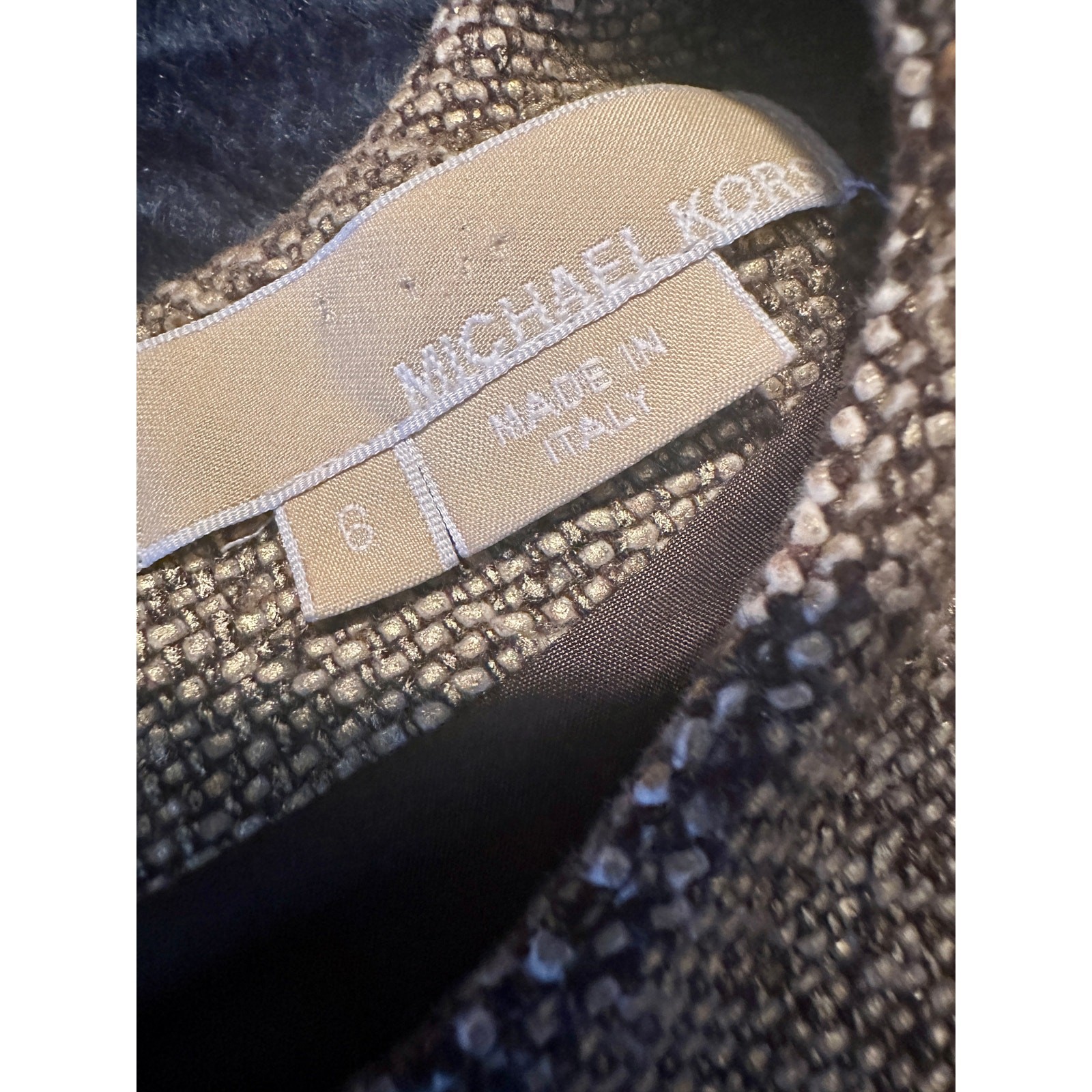 NWOT MICHAEL KORS COLLECTION ITALY $1495 LUXURY METALLIC LUREX TWEED DRESS